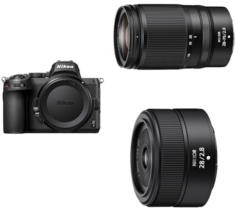Nikon Z 5, Appareil Photo Numérique Hybride Plein Format Taille Unique + Objectif NIKKOR Z 28-75mm f/2.8 pour Hybride Z Noir + Objectif NIKKOR Z 28mm f/2.8 pour Hybride Z JMA105DA Noir