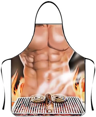 JCUGSBS Cosysparks Kochschürze Männer Sexy, Kochschürze Männer Lustig Grillschürze für Männer Lustig Küche Lustige Schürze für Männer Bbq Party Erwachsene Schürze für Männer Geschenk