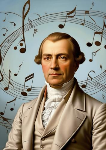 Notenheft: DIN A4 - 100 Seiten - Blanko Notenheft - Große Lineatur - Musik Schreibheft - Robert Schumann