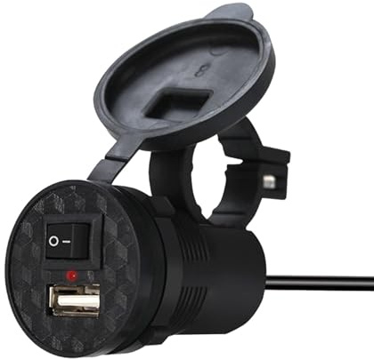 Genérico - Cargador Impermeable Para Motocicleta, Cargador USB Rápido De 12V Para Teléfonos Celulares, Accesorio De Moto Controller Design Para Motocicletas, Scooters Y Scooters