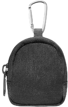 ​​AzureRay Mini Porte-Monnaie & Pochette pour Enfants – Porte-Coin avec Fermeture Éclair et Anneau, Style Mini Sac à Dos – Pratique pour Mademoiselle & Garçon (Noir)​ (Noir)