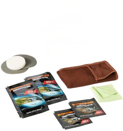 3 Pagen® Scheinwerfer-Aufbereitungs-Set 8-teilig – bringt Matte Scheinwerfer Wieder zum Strahlen – verbessert die Sicht bei Nach & Regen – mit UV-Schutz – Scheinwerfer zu Hause restaurieren