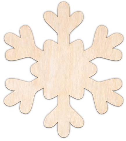 Creative Deco Personalisierte Holzscheiben Anhänger Schneeflocke | 5-100 cm | Sperrholz oder MDF | Wetter Wand Deko Holz | Lasergeschnittene Sperrholzausschnitte für Decoupage, zum Bemalen, Basteln