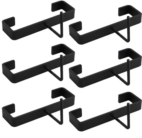 Lot de 6 supports de poteau en béton pour panneau de clôture, clips de poteau en béton en métal pour extérieur, jardin, clôture, panneau de fixation de sécurité