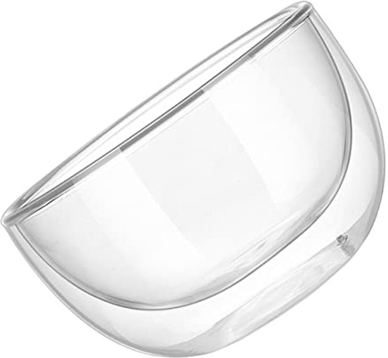 VALICLUD Bol en Verre Double Paroi 500ml Transparent Haute Résistance Thermorésistant Bol à Dessert Et Usage Ménager Et Restauration Saladier Multifonction pour Fruits Et Salades