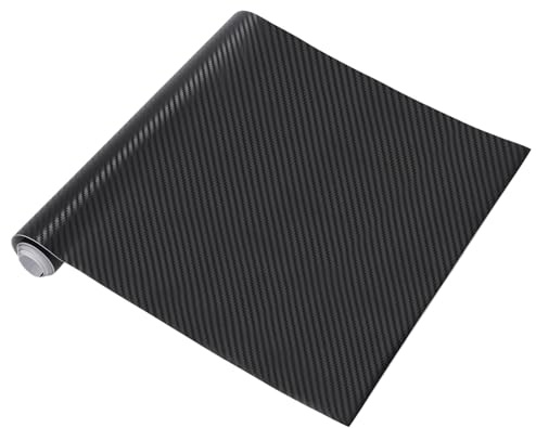 HEROFFIX Pellicola autoadesiva in Tessuto di Carbonio 3D Nera 152x30cm, Pellicola in Vinile da 5,5 Mil, PVC, 1 Pezzo Universale