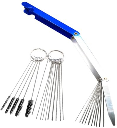 DECORNIJIA 3sätze Reinigungsset mit Reinigungsnadeln und Zubehör für Vergaserreinigung und Kleine Gerätereinigung