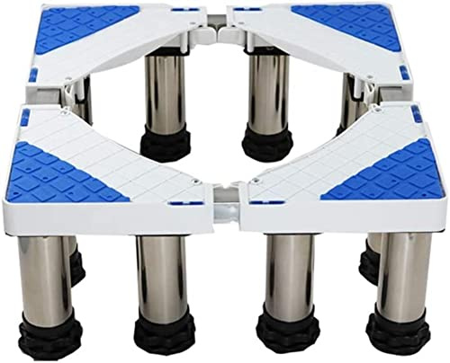AYCDL Waschmaschinen-Sockel, Vibrationsdämpfender Kühlschrankfuß, Höhenverstellbar (19–22 cm), Sockel Und Rahmen Für Waschtrockner, Erhöhte, rutschfeste Füße