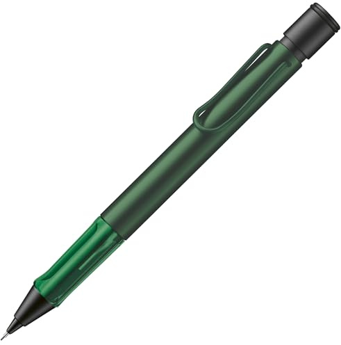 Lamy AL-star pine Druckbleistift in Strichbreite 0,5 mm & Radiertip | Lamy Bleistift mit transparentem, ergonomischem Griff & Gehäuse aus Aluminium - Bleistift mit Feinstrichmine M 41