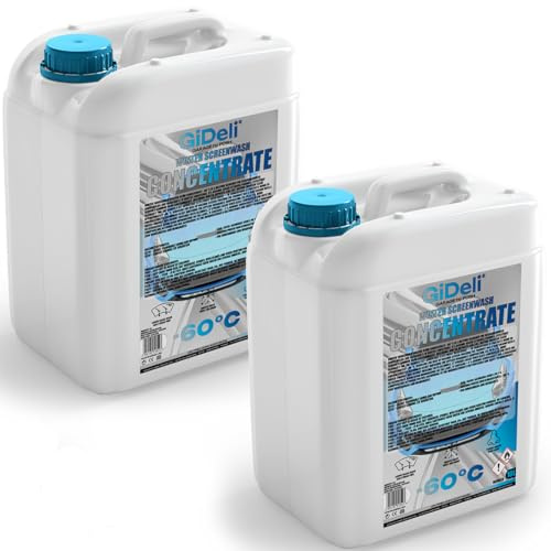 GiDeli Scheibenfrostschutz Konzentrat 2 x 10 L - Bis -60 Grad, Duo