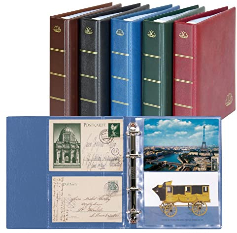 LINDNER Das Original Postkarten-Album LOTOS-blau