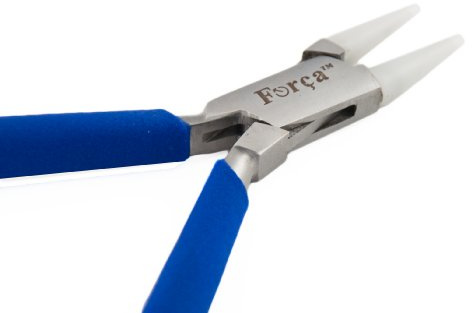 Forca RTGS-380RR Jewelry Round Nose Pliers with Nylon Jaws & Spare Nylon Tips 5.00 ~ 125mm.