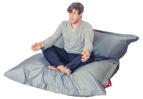 QSack Utomhus sittsäck XXL, Toxproof mikropärlor, testad mot skadliga ämnen, 140 x 180 cm (mörkgrå)