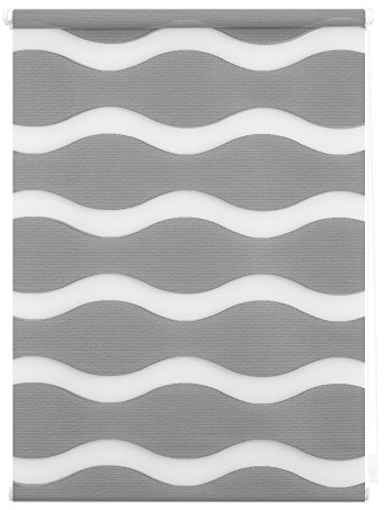 Lichtblick Doppelrollo Klemmfix ohne Bohren, Welle, Blickdicht, Klemmträger-Montage, Sichtschutz, Wandmongtage, Deckenmontage, für Fenster und Türen Grau,70 cm x 150 cm (B x L)