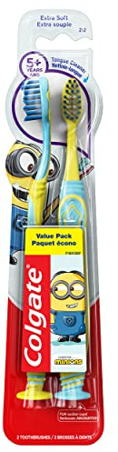 Colgate Kids Toothbrush with Suction Cup, Extra Soft - Minions (2 Count)