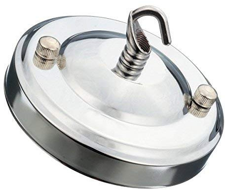 LEDSone Modern Ceiling Rose Hook Plate Chrome Metal 10.8 cmX6cm Ceiling Chandelier Hook Plate Holder Easy Fit for Chandelier Lamp Light Heavy Duty for Chain and Fixing Lights