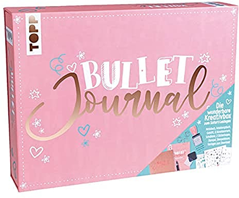 Bullet Journal - Die wunderbare Kreativbox: Rundum-Set zum Bullet Journaling mit Anleitungsheft, Notizbuch zum Eintragen, Gelschreiber, Schablone, Stickern, Paper-Clips, Stempel und Stempelkissen