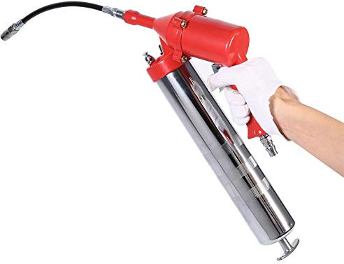 Jadpes Pistolet à Graisse pneumatique Manuel, Pistolet à Graisse pneumatique à Une Main avec Pompe à compresseur pneumatique avec kit d'extension Outil Domestique Pistolet à Grai