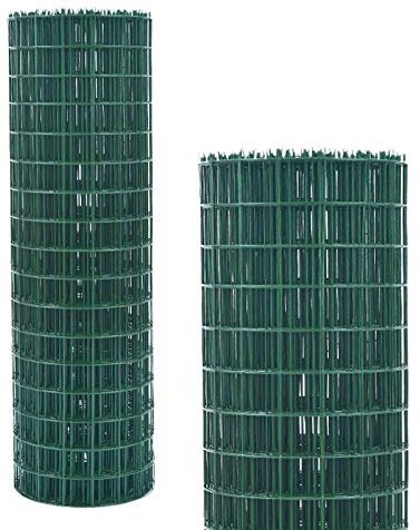 No Rust Mesh 90cm X 10m PVC Coated Wire Fencing Hot Dipped Galvanised Wire Fencing Decorative Fence Mesh Green Wire Mesh Animal Farm Garden Protective Border Fence Vegetables Garden Fruits Enclosure