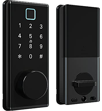 Biometrics Electronic Smart Glass Door Lock Fingerprint Smart Lock Password Door Access Control System Fingerprint/Password/Swipe/Remote Unlock for Home Office