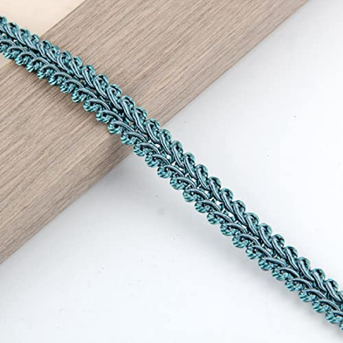 Yalulu 11.5 Meter Gimp Braid Trim Embroidery Twist Fabric Cord Lace Trim Sewing Trimming Handmade Basic Trim Decorative Ribbon (Deep Blue)