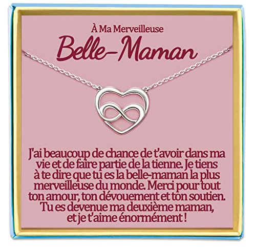 Belle Fille Collier Maman Cadeau Soeur de Coeur Meilleure Amie Mamie Tata Niece Marraine Demande Filleule Cousine Copine ATSEM AESH Nounou Maitresse Institutrice Maternelle Bijou Idee Original Noel