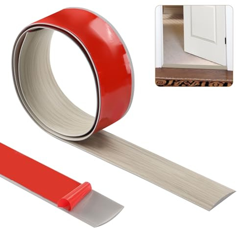 100cm×5cm Übergangsleiste Selbstklebend，Vinylboden Bodenbelag Türleiste Selbstklebend，Türschwellen Leiste，Flacher Laminatprofil-Bodenbelag-Randstreifen(Graue)