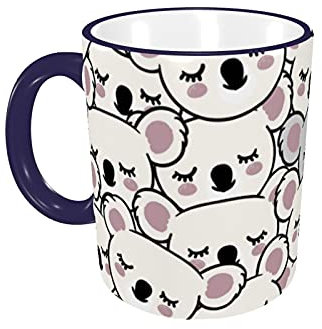 RFSHOP Tazas de café de 11 onzas, bonita taza de cerámica de koala grande para oficina y hogar,