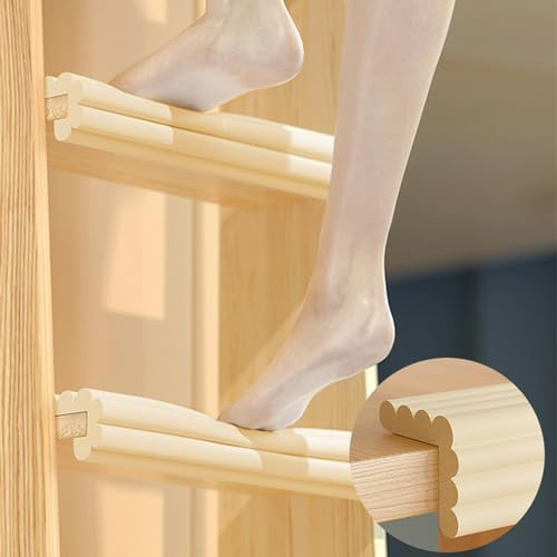 SUNERLORY Almohadillas autoadhesivas para litera, cubierta antideslizante, acolchado de espuma, agarre para escaleras, almohadillas para escalera, comodidad de los pies (beige, tamaño: 2 m)