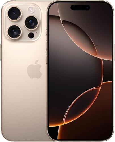 Apple iPhone 16 Pro Max, US Version, 256GB, Desert Titanium - Unlocked (Renewed)