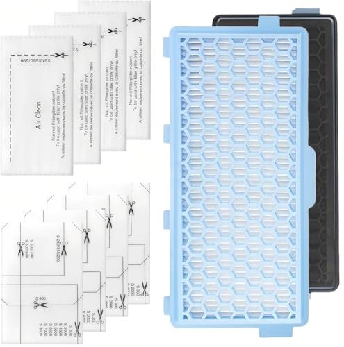 Filter für Miele Staubsauger Filters mit 2 HEPA Filter und 4 Motorfilter für Allergiker, für Compact C1 & C2, Complete C2 & C3, S8340, S4000, S5000, S6000 & S8000 Serie