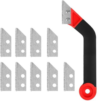 JISADER Herramienta para Quitar Lechada, para Lechada de Azulejos, Limpiador de Juntas, Removedor para Quitar Pintura Y Más Lechada de Azulejos, Rojo