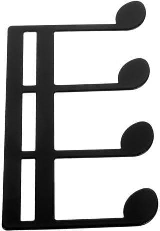 Abaodam Notenbuchseitenhalter Aus Metall Notenclip in Notenform Schwarzer Seitenhalter Für Notenblätter Verstellbarer Klemmmechanismus Für Gitarren Und Klaviere