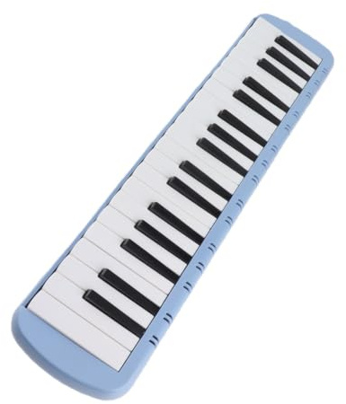 Alomejor Professionelle Übung Melodica 37 Key's Keyboard Wind Musical Instrument mit Griff, Geeignet für Anfänger, ABS -Material (BLUE)