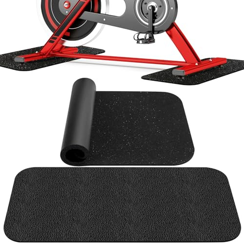 Erzekrim Tapis de protection pour équipements de sport et de fitness 28 x 70 cm 2 pièces Tapis de protection résistant aux chocs Fitness 6 mm d'épaisseur Tapis pour tapis roulant Salle de fitness