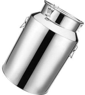 Stainless Steel Milk Can Jug - 5L/7L/9L/14L Milk Churn Canister for Transporting Liquids