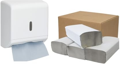 5000 Papierhandtücher Grau 25x23 cm | Falthandtücher ZZ-/V-Falz 1-lagig | Großpackung (20x250) | Recycling Handtuchpapier für Spender, Gastronomie, Büro, Schule & Sanitärbereiche
