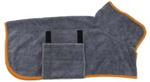 HOMOBABE Hundebademantel aus Polyester Bequemer Hundebademantel Kompakt und Leicht Hoher Saugfähigkeit für Schnelles Trocknen