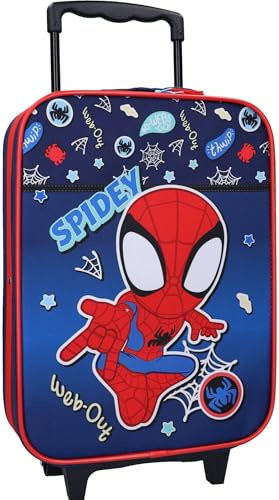 Vadobag Spidey Spiderman Koffer 12 L Kinder Trolley Handgepäck Kinderkoffer Kindertrolley Jungen Innemaße 40x30x10 cm