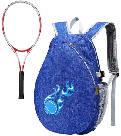 Tennis för barn | Sportutrustning: ryggsäck, badmintonracket utomhus flickor spelare unga idrottare nybörjare turneringar | Perfekt sommarläger resa skola födelsedag kläder