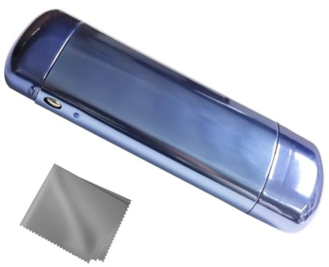 Eyglajdd Leichtes Brillenetui Klein Flach Schmal, Kompaktes Metall Brillenetui Hardcase Aluminium, Hartschalen Etui mit Mikrofasertuch für Klein Brillen und Lesebrille, für Damen und Herren