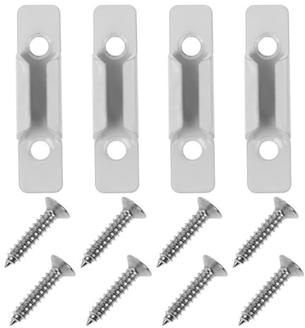 SHERCHPRY Cerraduras de Seguridad para Ventanas Corredizas, 4 Piezas de Herrajes Metálicos en Aleación de Zinc Blanca, Accesorios para Reemplazo de Pestillos de Ventana