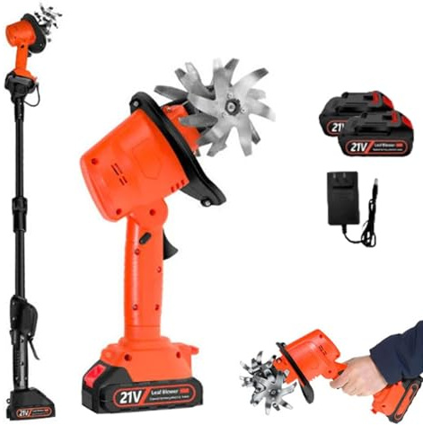 Motobineuse Électrique sans Fil pour Jardin, Cultivateur Manuel Compatible Largeur Et Profondeur de Travail de 10 Cm, Rotavator Électrique pour Sol de Jardin, 235 TR/Min Model A 2 Battery
