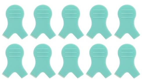 DINHEAROM Cepillo de Plástico Reutilizables en Forma Verde para Permanente de Pestañas para Lifting y Separación de Pestañas 10 Piezas Herramienta para Salón de Belleza