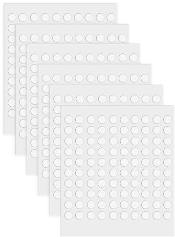 YEDPGUE 600 Stück Doppelseitige Klebepunkte, Rund Transparente Klebepads Ø 8mm, Stark Selbstklebend Ablösbar Keine Spuren Wasserfest Klebepunkte Aufkleber für DIY Basteln, Foto, Ballon, Party, Hochzei
