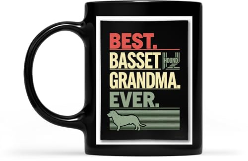 Particolari Tazze Da Tè Best Basset Hound Grandma Ever Dog Lovers Mother'S Day Tazza Da Caffe Personalizzabile Ceramica Mugs Per Nonna Papà Tè 330Ml