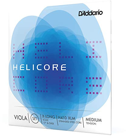 D'Addario Helicore Geigensaiten - Violine Saiten - H410-XLM Violine Saitensatz mehrfach verdrillter Stahlkern Extra-Long Medium