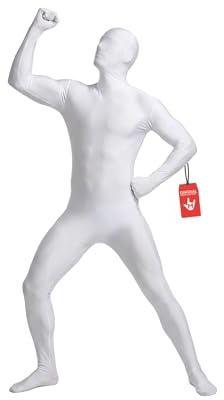 Morphsuit Helkroppsdräkt - Vit, M | Original Bodysuit för vuxna och barn | Super Stretch Kostym perfekt för gör-det-själv festkläder | Halloween, cosplay, maskeraddräkt | För män och kvinnor
