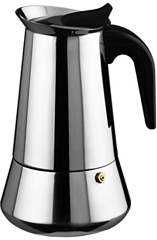 Ilsa 6202 - Cafetera Expresso inox Bonkaffe para 2 tazas, color plateado