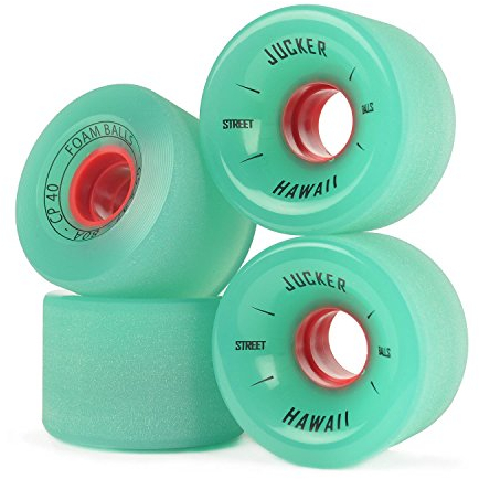 JUCKER HAWAII Longboard Rollen Wheels für Longboard, Cruiser & Mini Cruiser STREETBALLS - Longboard Rollen 65 MM 80A Foam Balls Grün
